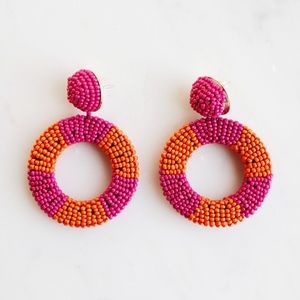 Fiesta Beaded Hoops